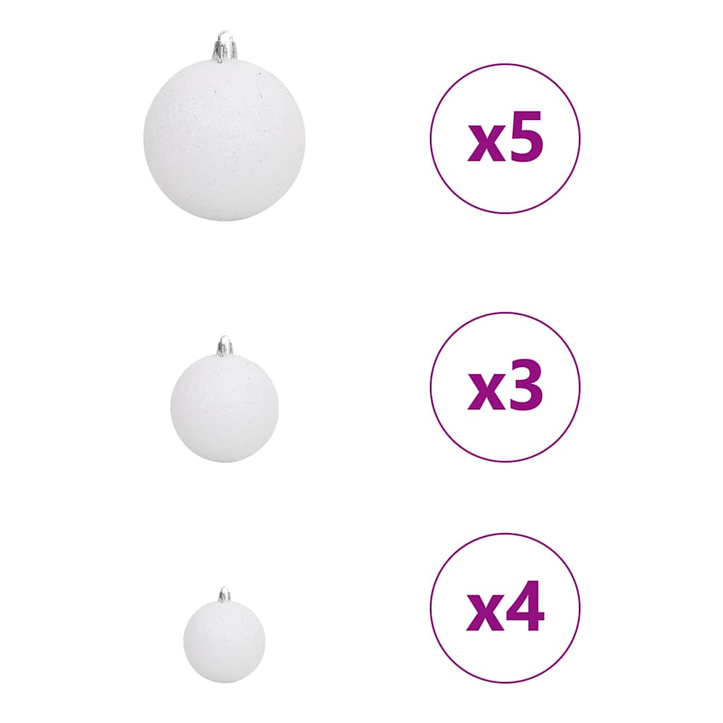 Konstgjort Smalt Julträd med 150 LED-lampor Grön och Vit 120 Cm