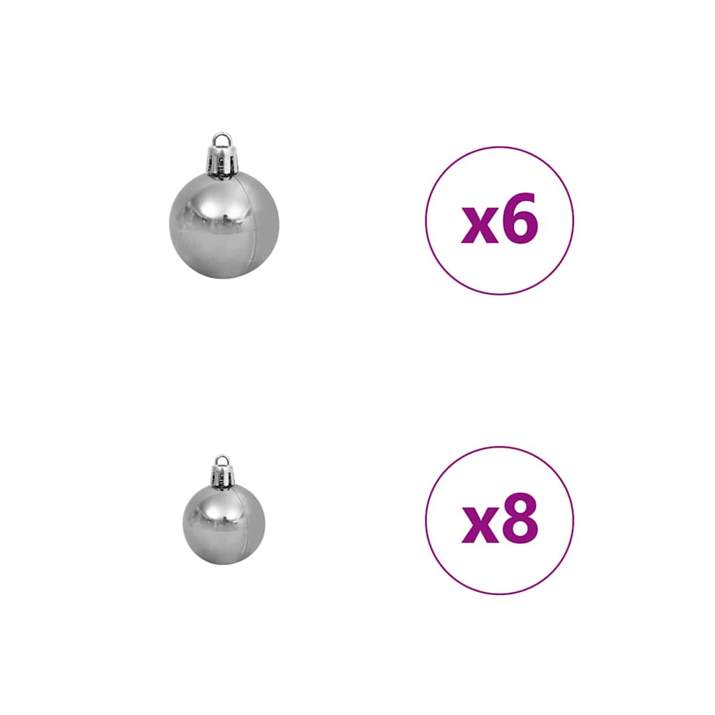 Konstgjort Smalt Julträd med 150 LED-lampor Grön och Vit 120 Cm