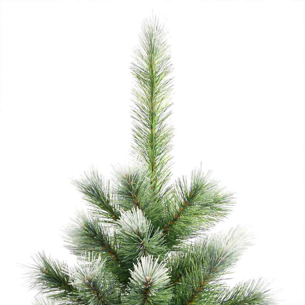Künstlig Fällbar Julgran med Flockad Snö Grön och Vit 150 Cm