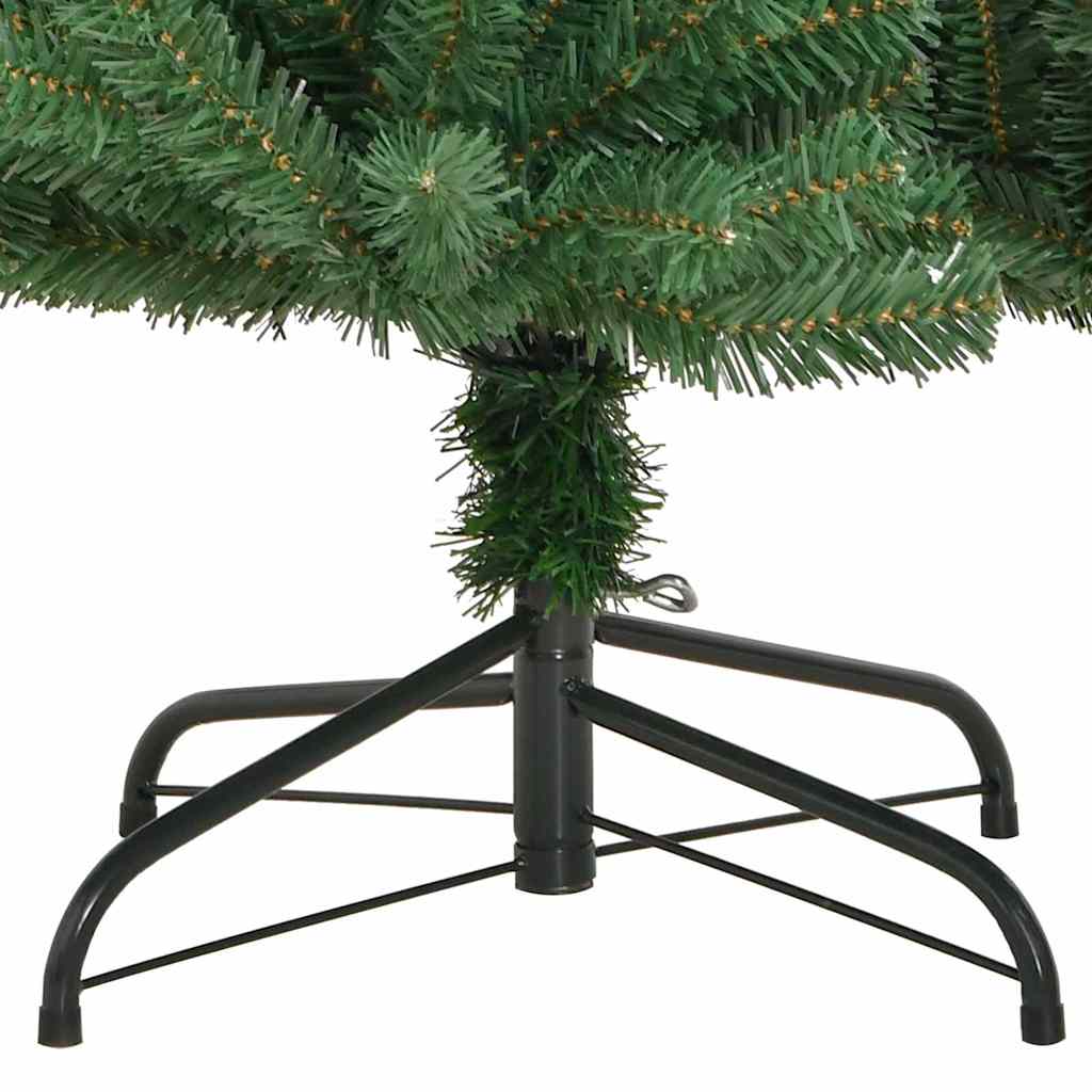 Plast Hingad Julgran med Stativ Grön 210 Cm PVC och Stål