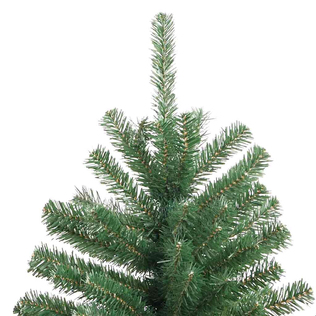 Plast Hingad Julgran med Stativ Grön 210 Cm PVC och Stål