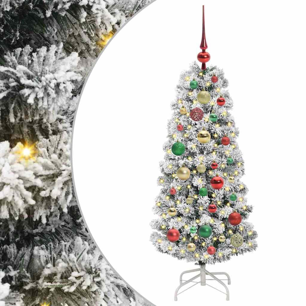 Plast Hingad Julgran med 150 LED-lampor och 120 Cm