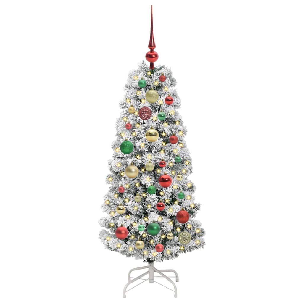 Plast Hingad Julgran med 150 LED-lampor och 120 Cm