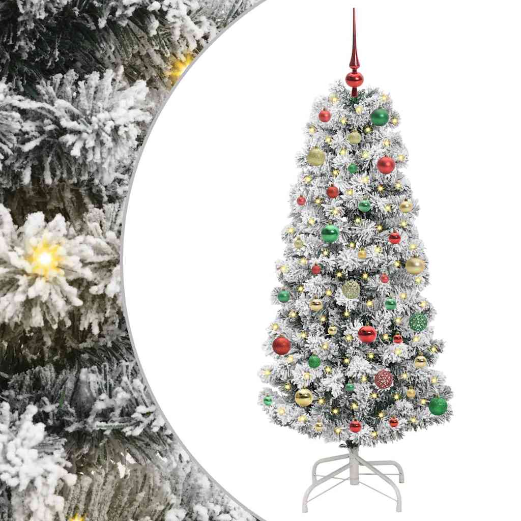Plast Hingad Julgran med 150 LED-lampor och 120 Cm