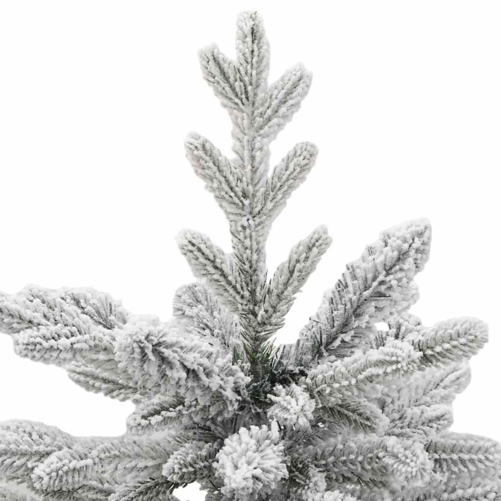 Plast Hingad Julgran med LED -remsljus Vit 120 Cm PE och PVC