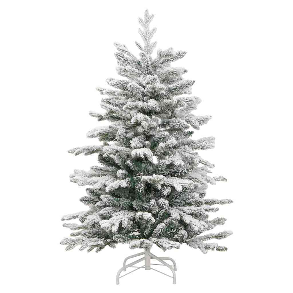 Plast Hingad Julgran med LED -remsljus Vit 120 Cm PE och PVC