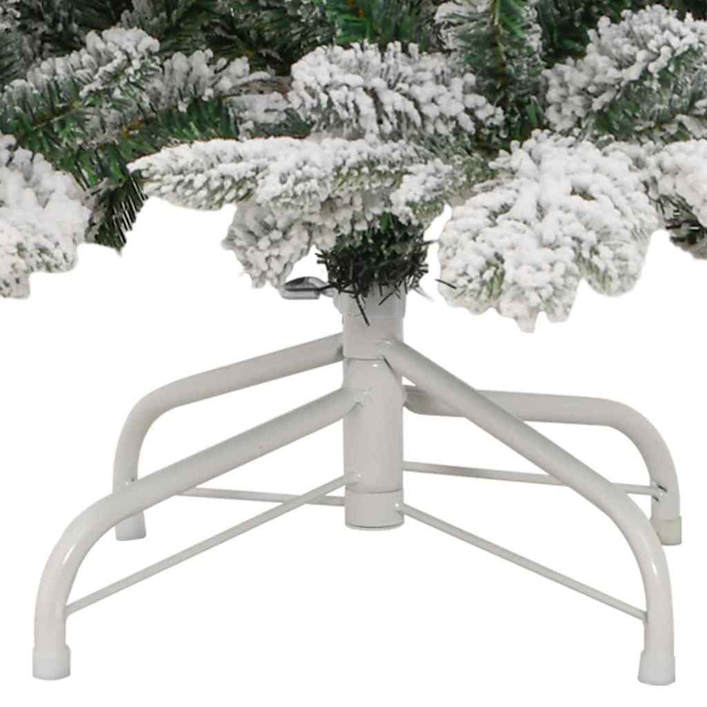 Plast Hingad Julgran med LED -remsljus Vit 180 Cm PE och PVC