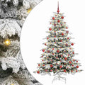 Plast Hingad Julgran med LED -remsljus Vit 180 Cm PE och PVC