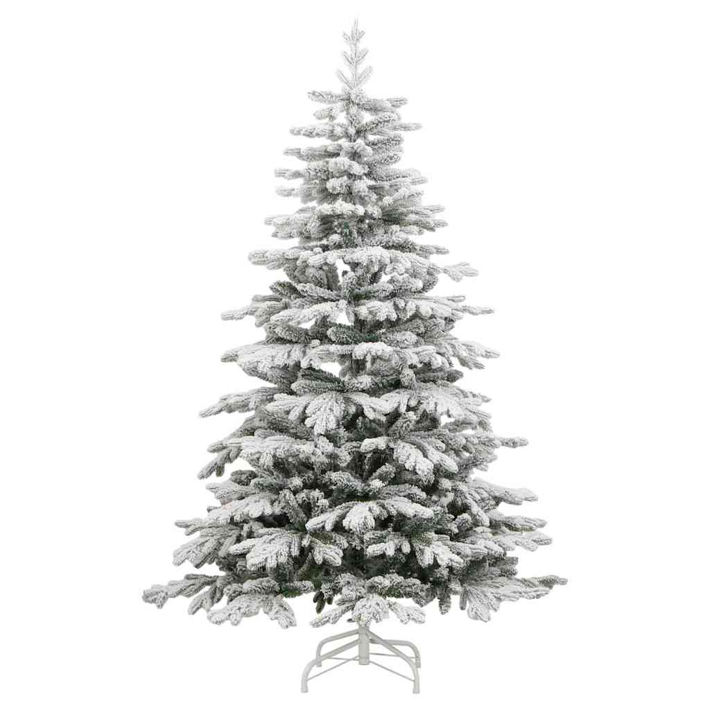 Plast Hingad Julgran med LED -remsljus Vit 210 Cm PE och PVC