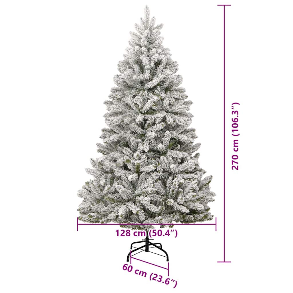Konstgjord Julgran Grön 270 Cm PVC och Stål och Plast