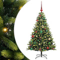 Konstgjort Fällbart Julträd 150 LEDs Grön 120 Cm PVC och PE
