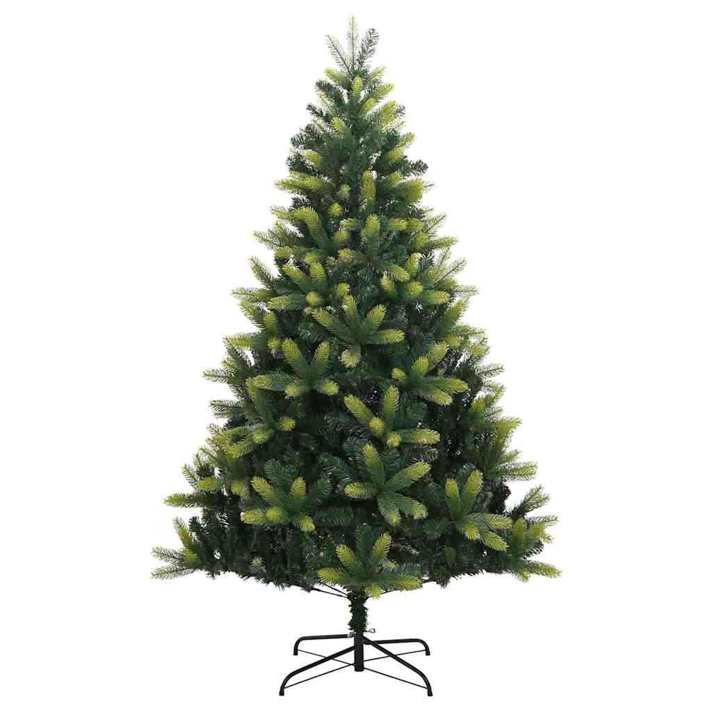 Konstigt Hinged Julgran 300 LEDs Grön 180 Cm PVC och PE