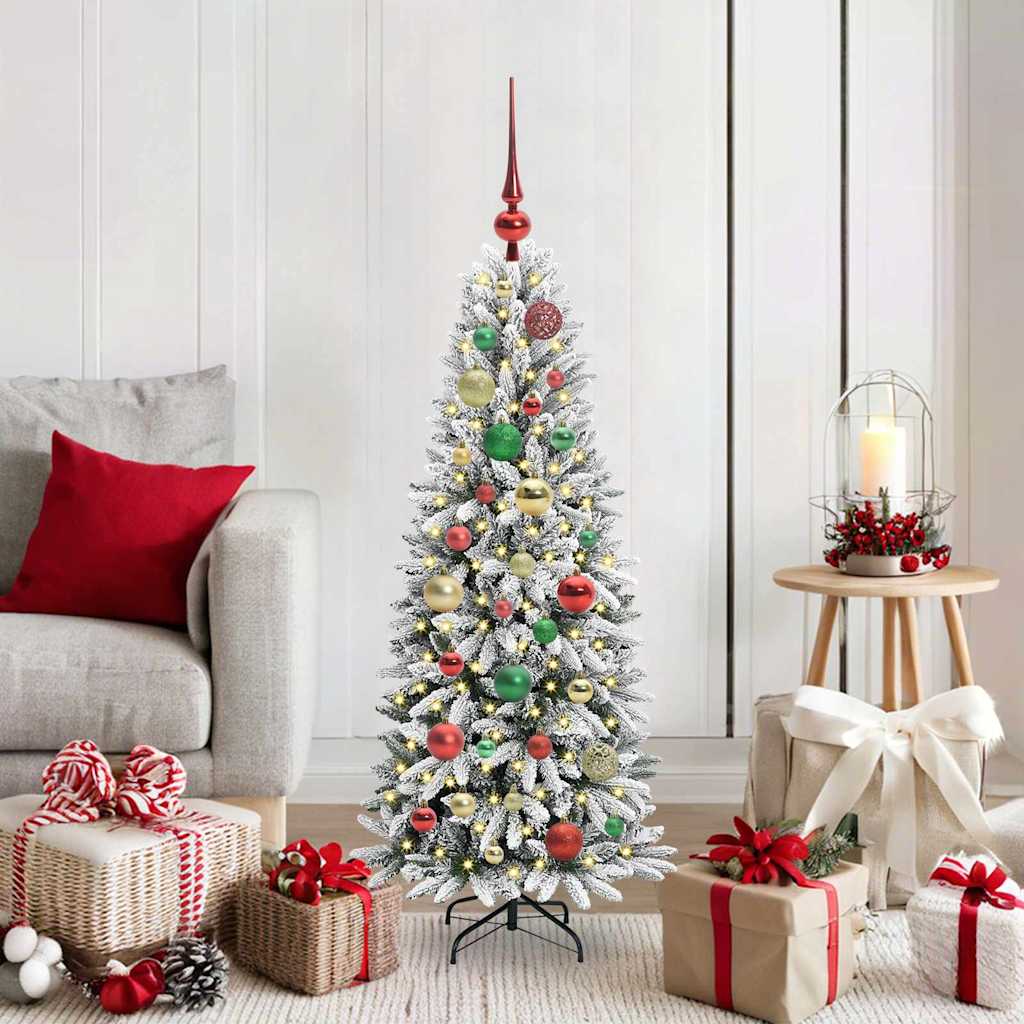 Konstgjord Julgran Vit 120 Cm PVC, Plast, Stål och PE