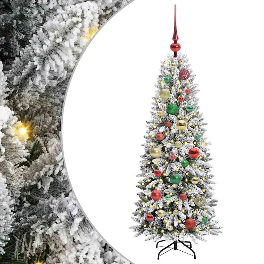 Konstgjord Julgran Vit 120 Cm PVC, Plast, Stål och PE