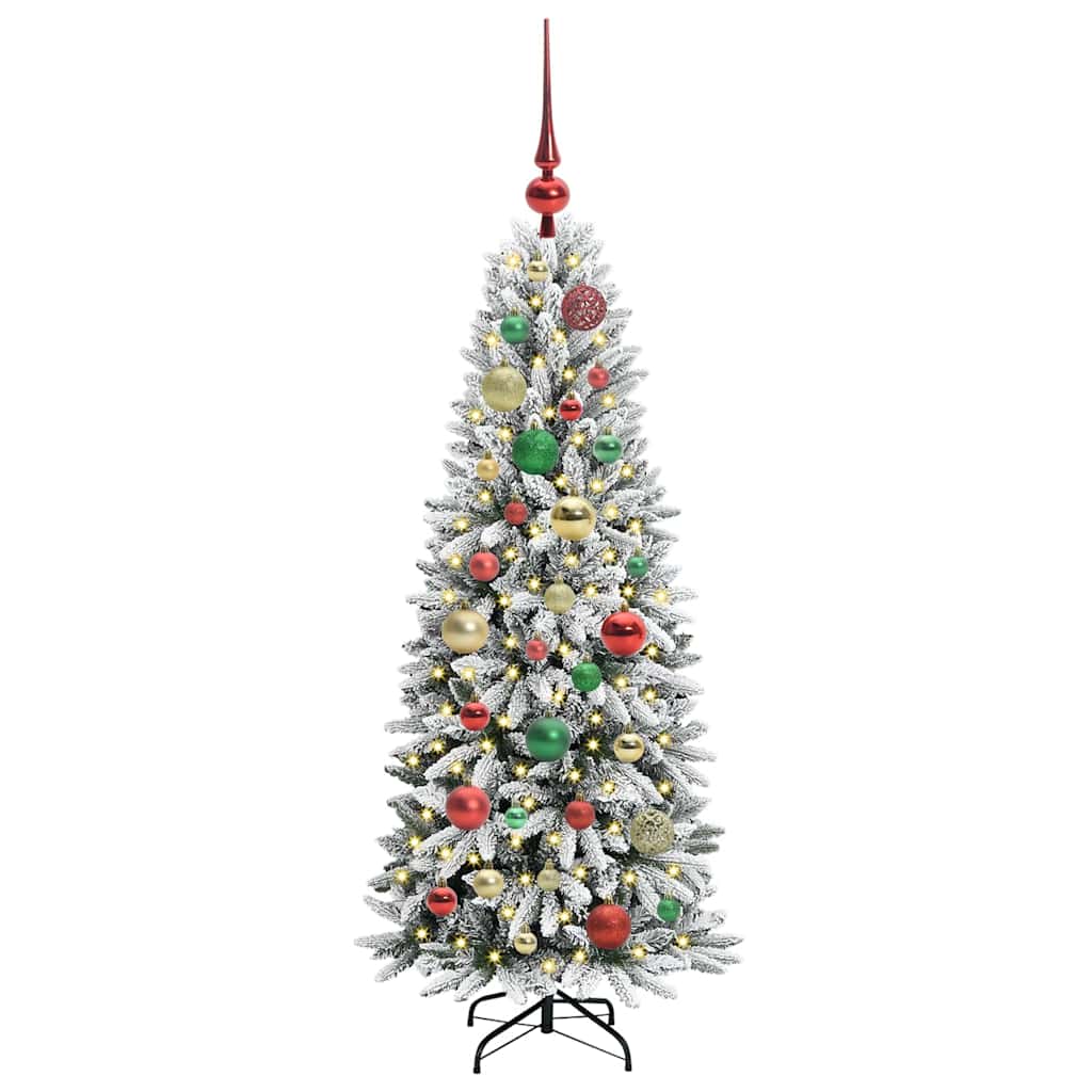 Konstgjord Julgran Vit 120 Cm PVC, Plast, Stål och PE