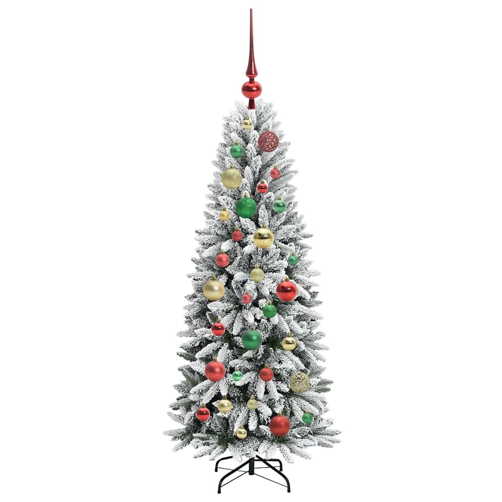 Konstgjord Julgran Vit 120 Cm PVC, Plast, Stål och PE