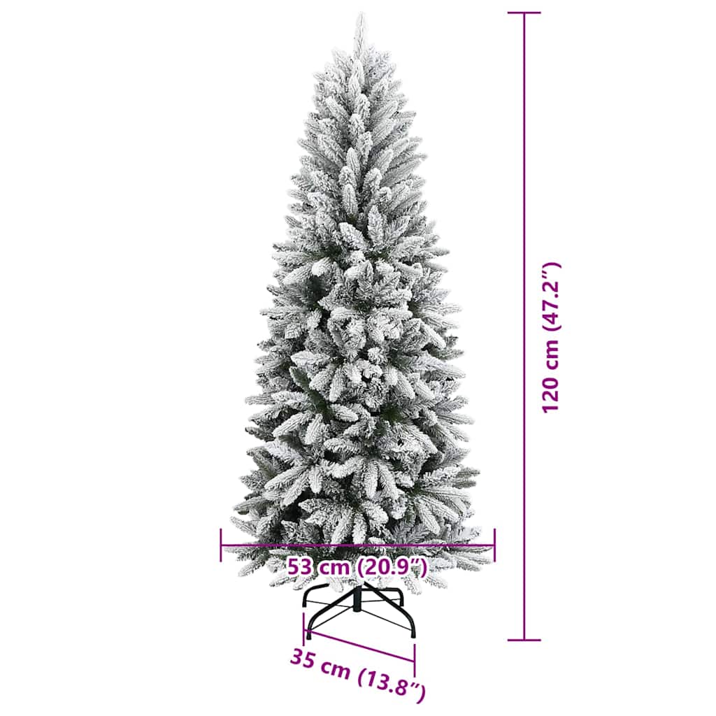 Konstgjord Julgran Vit 120 Cm PVC, Plast, Stål och PE