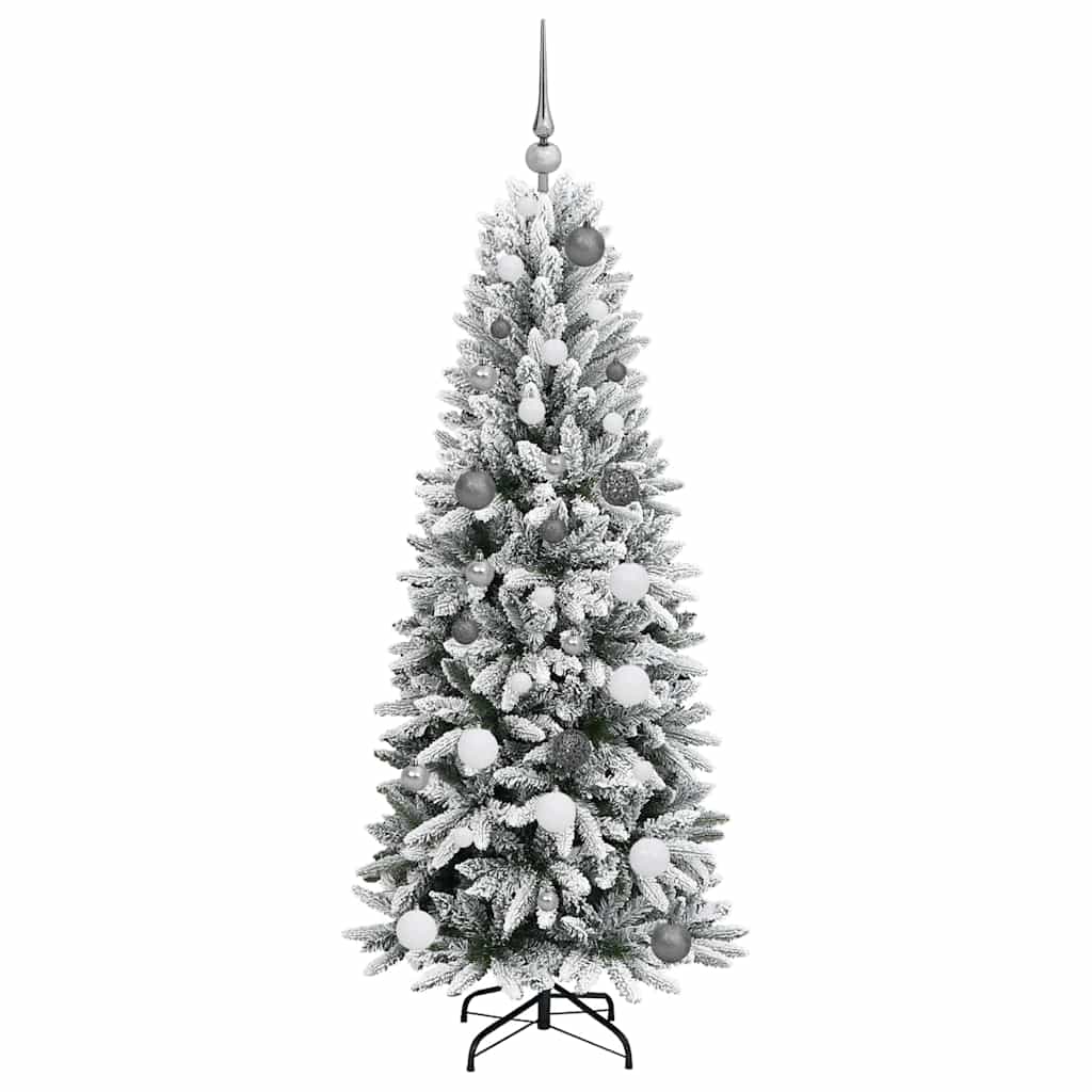 Konstgjord Julgran Vit 150 Cm PVC, Plast, Stål och PE