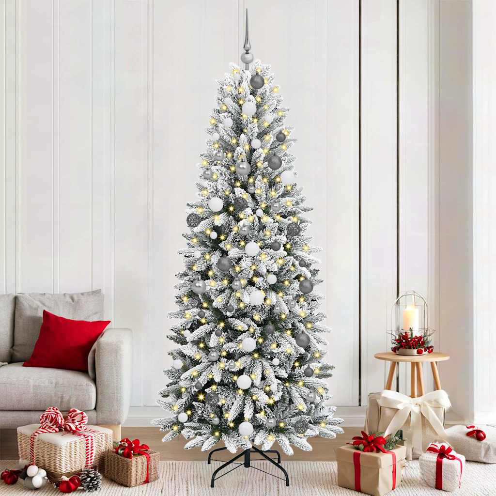 Konstgjord Julgran Vit 210 Cm PVC, Plast, Stål och PE