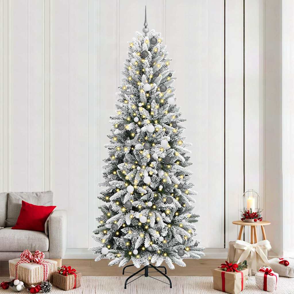 Konstgjord Julgran Vit 240 Cm PVC, Plast, Stål och PE