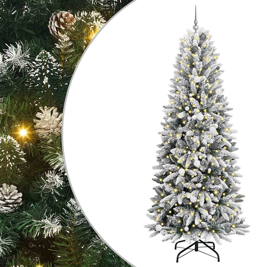 Konstgjord Julgran Vit 240 Cm PVC, Plast, Stål och PE