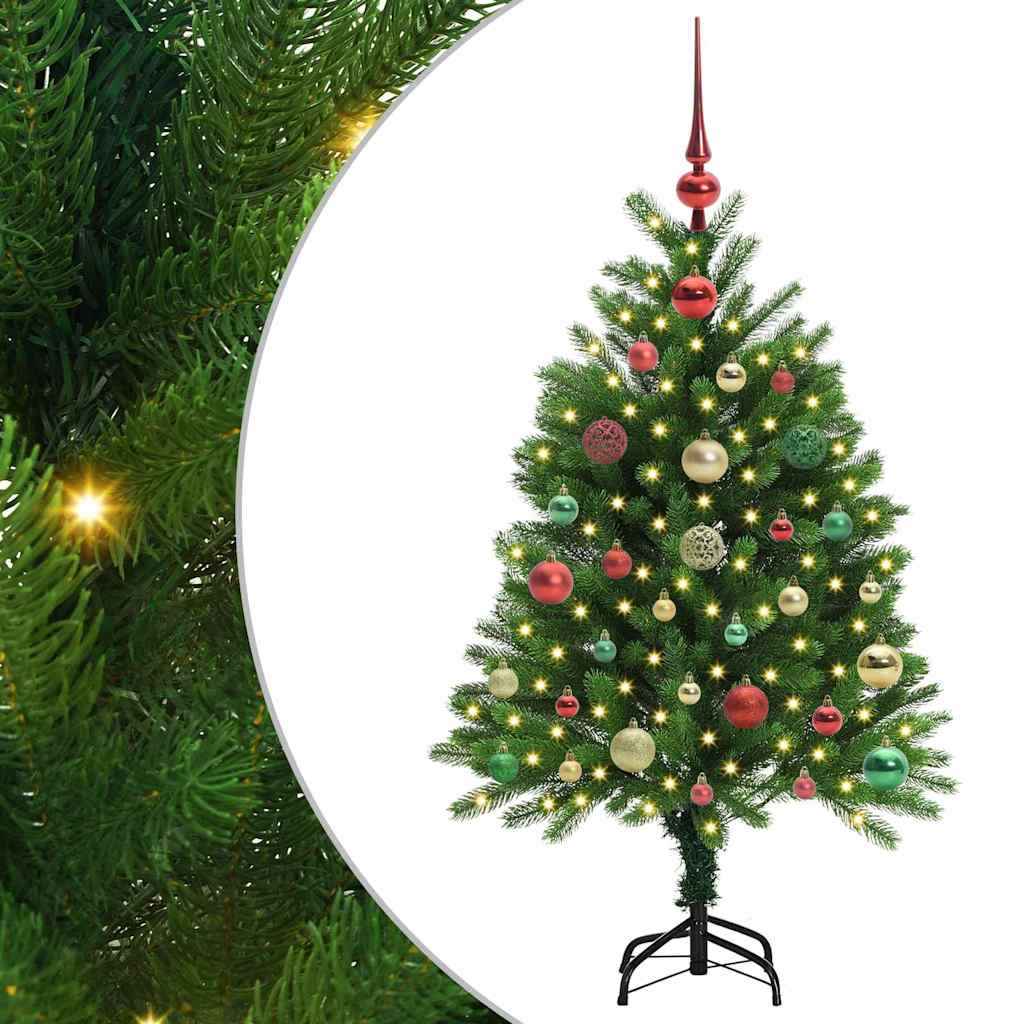 Julgran med 150 LED-lampor med Stativ Grön 65 Cm PE