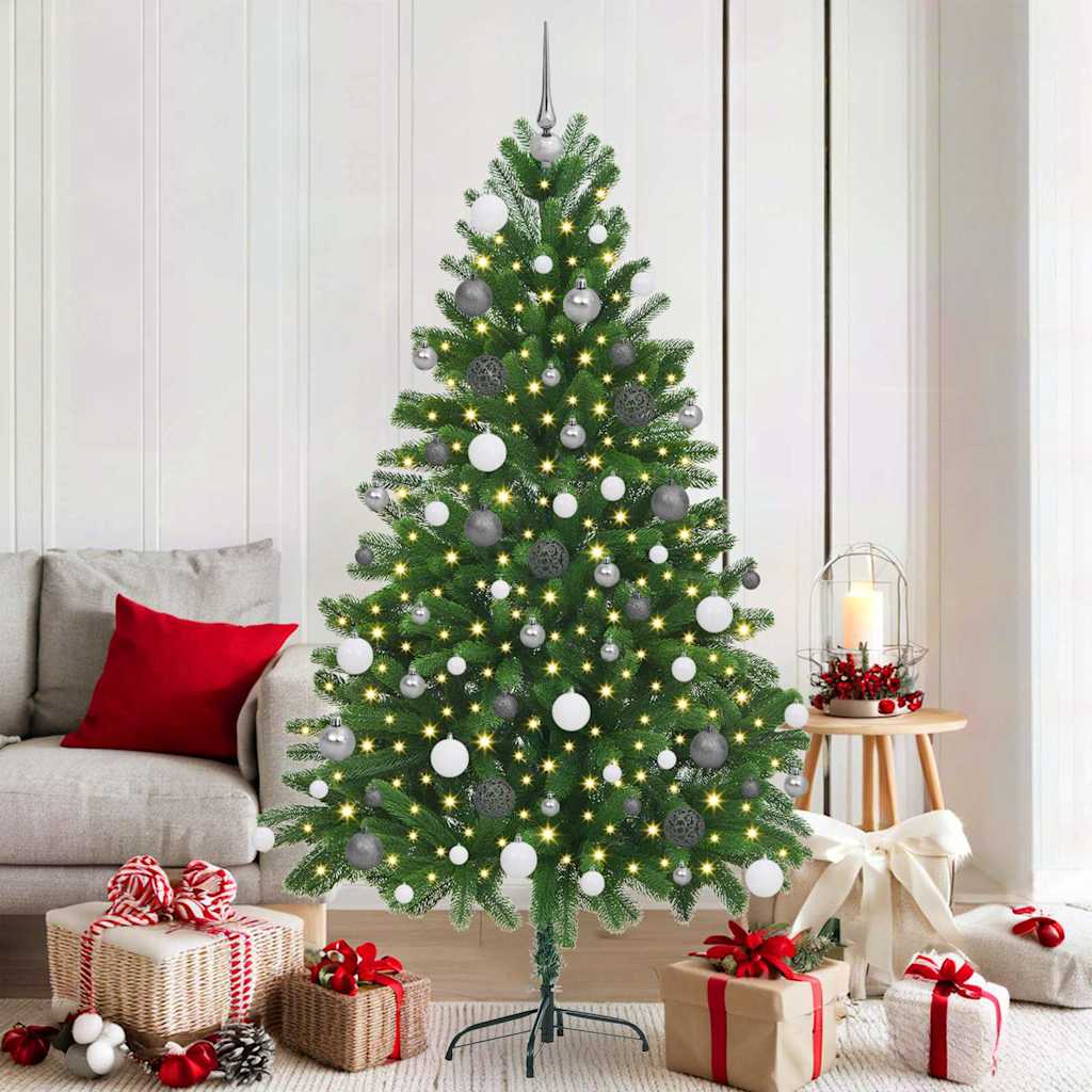 Julgran med 300 LED-lampor med Stativ 180 Cm PE