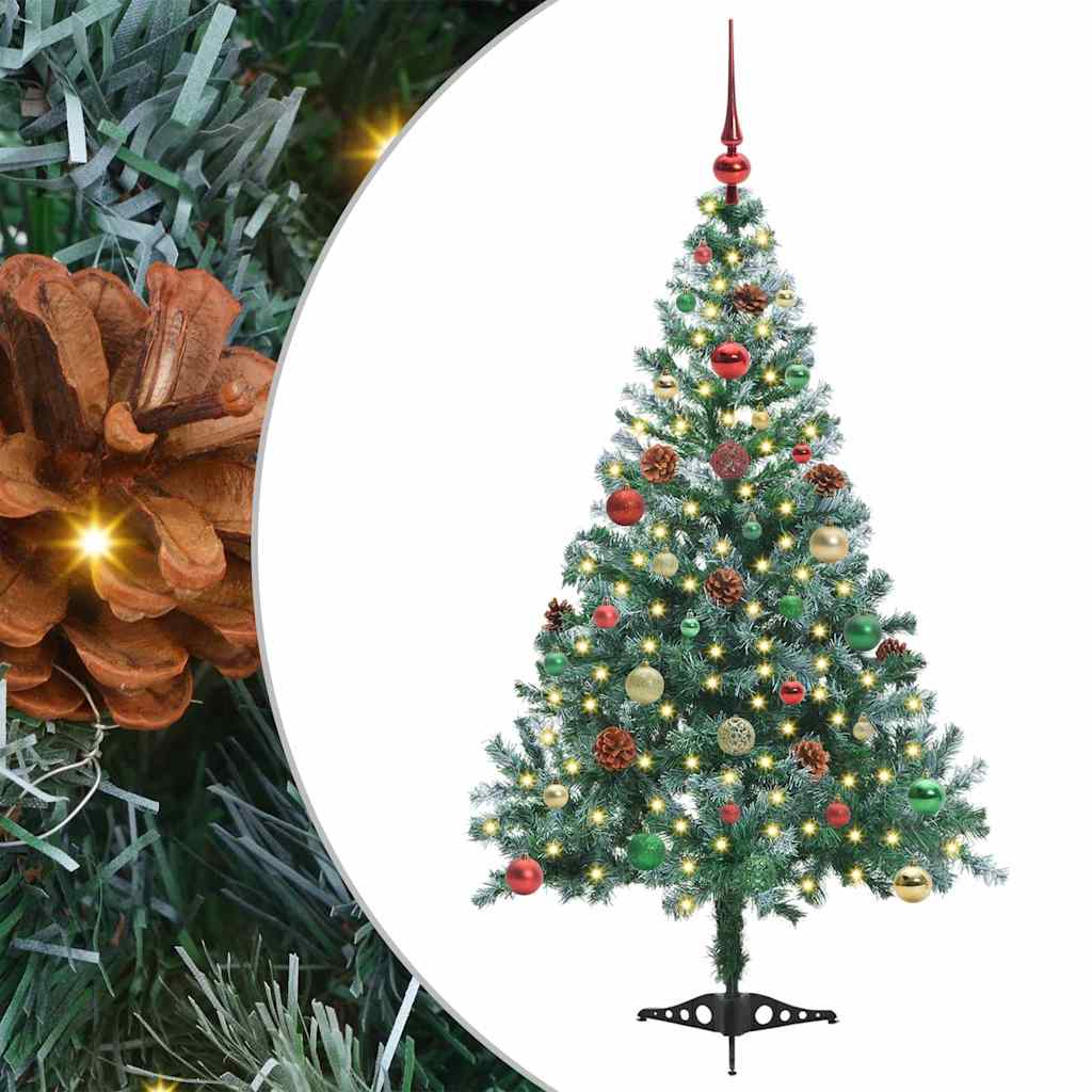 Konstgjord Julgran med 150 LED-lampor 120 Cm PE och PVC