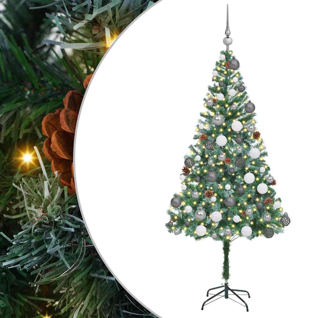 Konstgjord Julgran med 300 LED-lampor 180 Cm PE och PVC