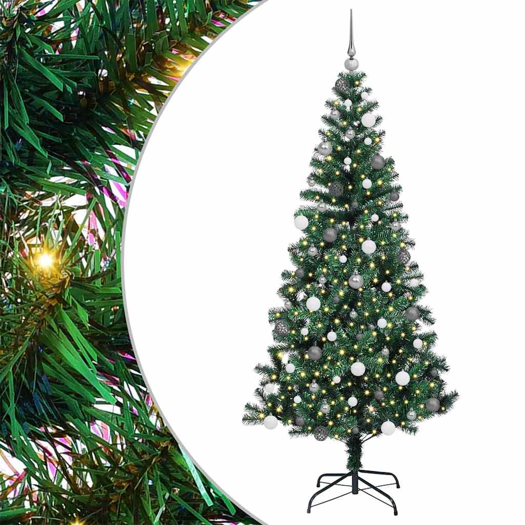 Konstgjord Förbelyst Julgran 210 Cm PVC