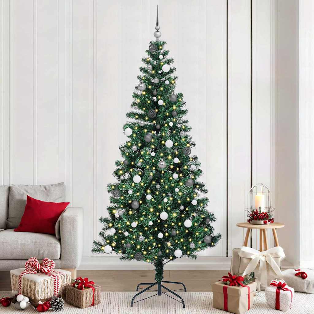 Konstgjord Förbelyst Julgran 240 Cm PVC