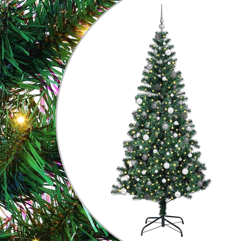 Konstgjord Förbelyst Julgran 240 Cm PVC