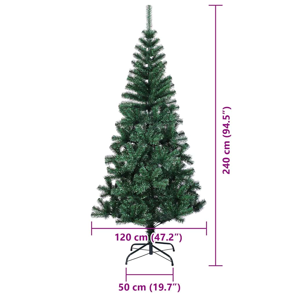 Konstgjord Förbelyst Julgran 240 Cm PVC