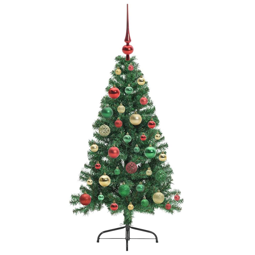 Konstgjord Förbelyst Julgran med 150 LED-lampor 120 Cm PVC