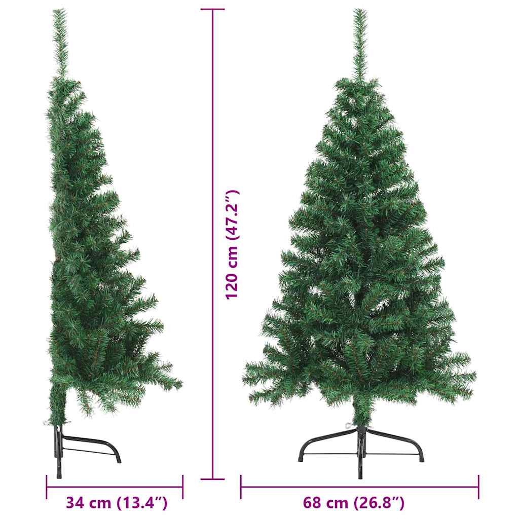 Konstgjord Förbelyst Julgran med 150 LED-lampor 120 Cm PVC