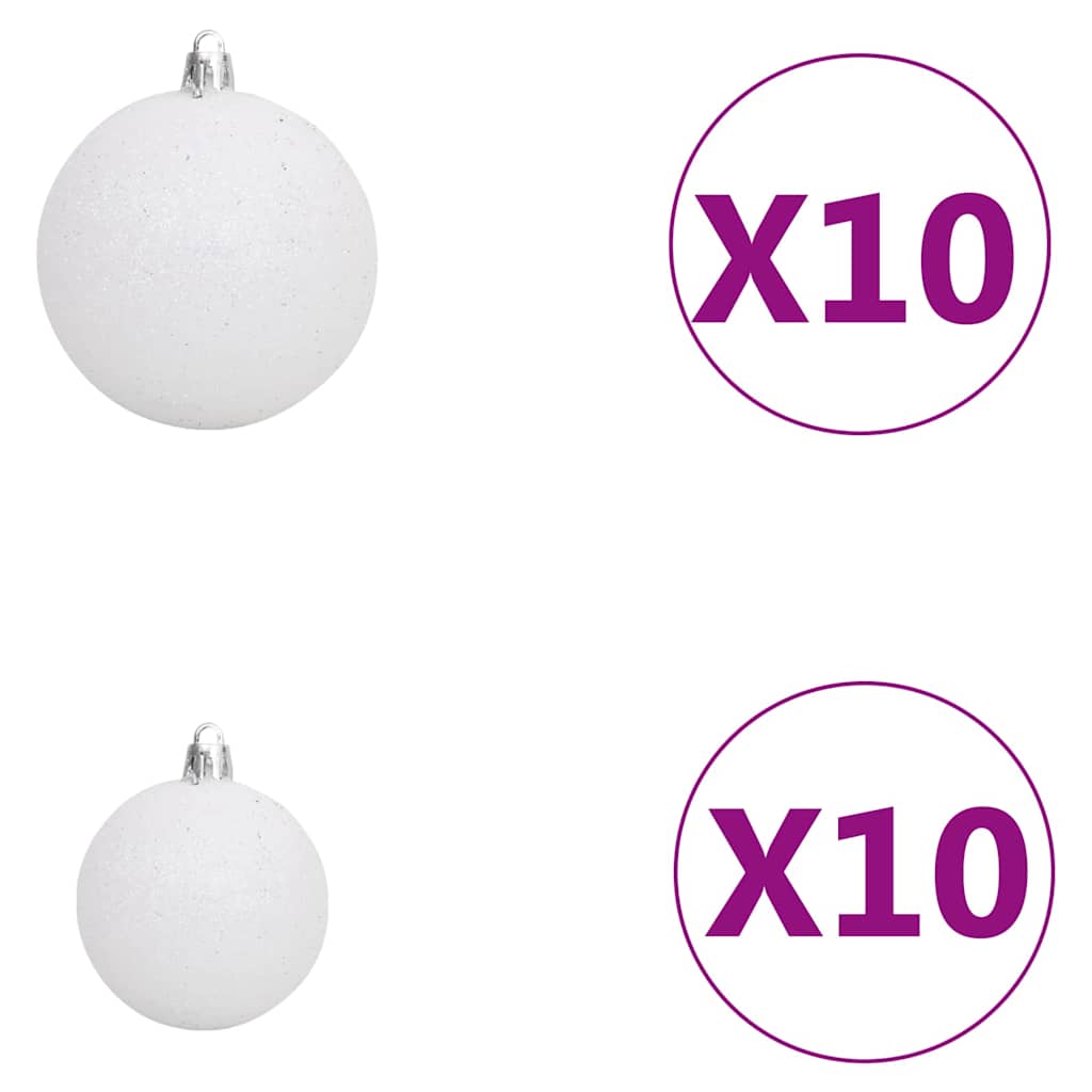 Konstgjord Förbelyst Julgran med 300 LED-lampor 180 Cm PVC