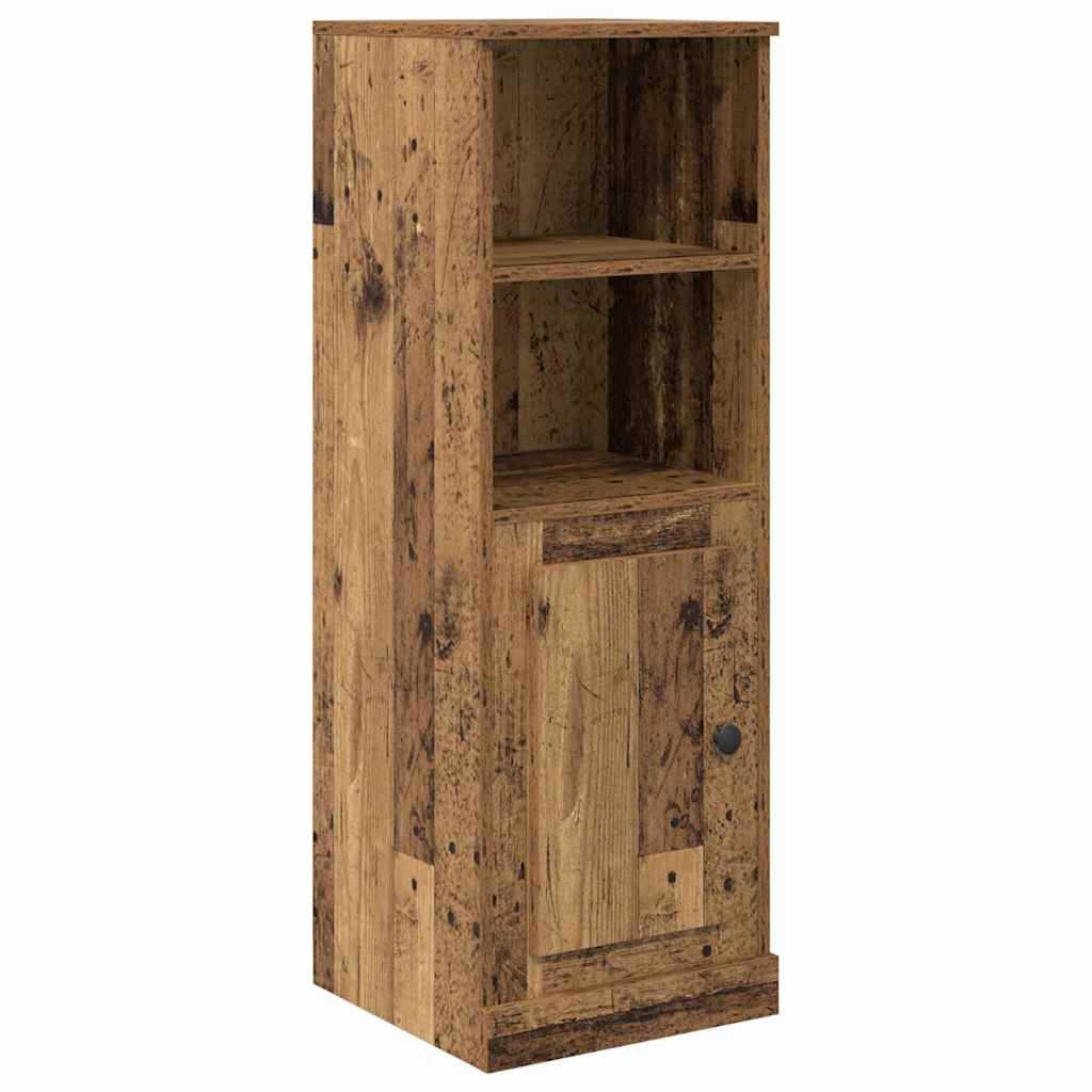Skåp med Låda 2 Pcs Gammalt Trä Konstruerat Trä