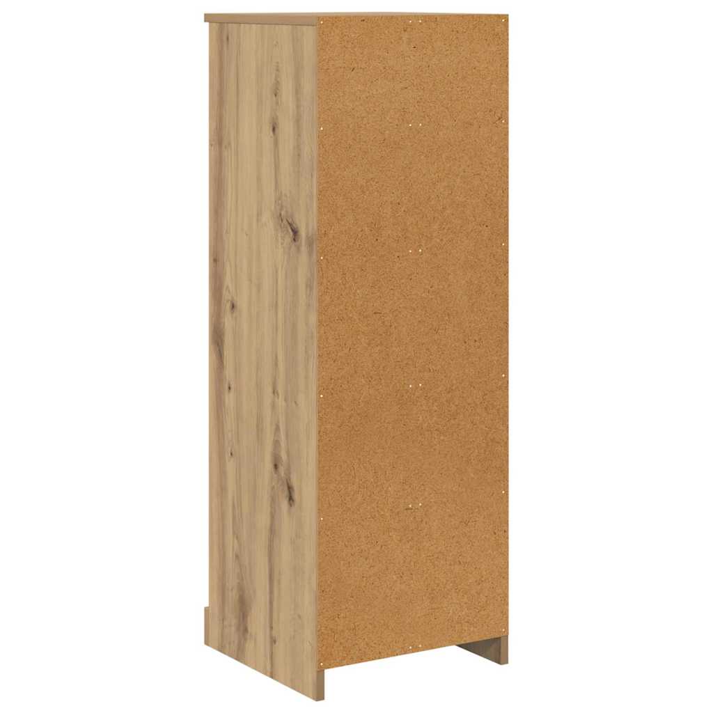 Skåp med Låda 3 Pcs Ek Konstruerat Trä