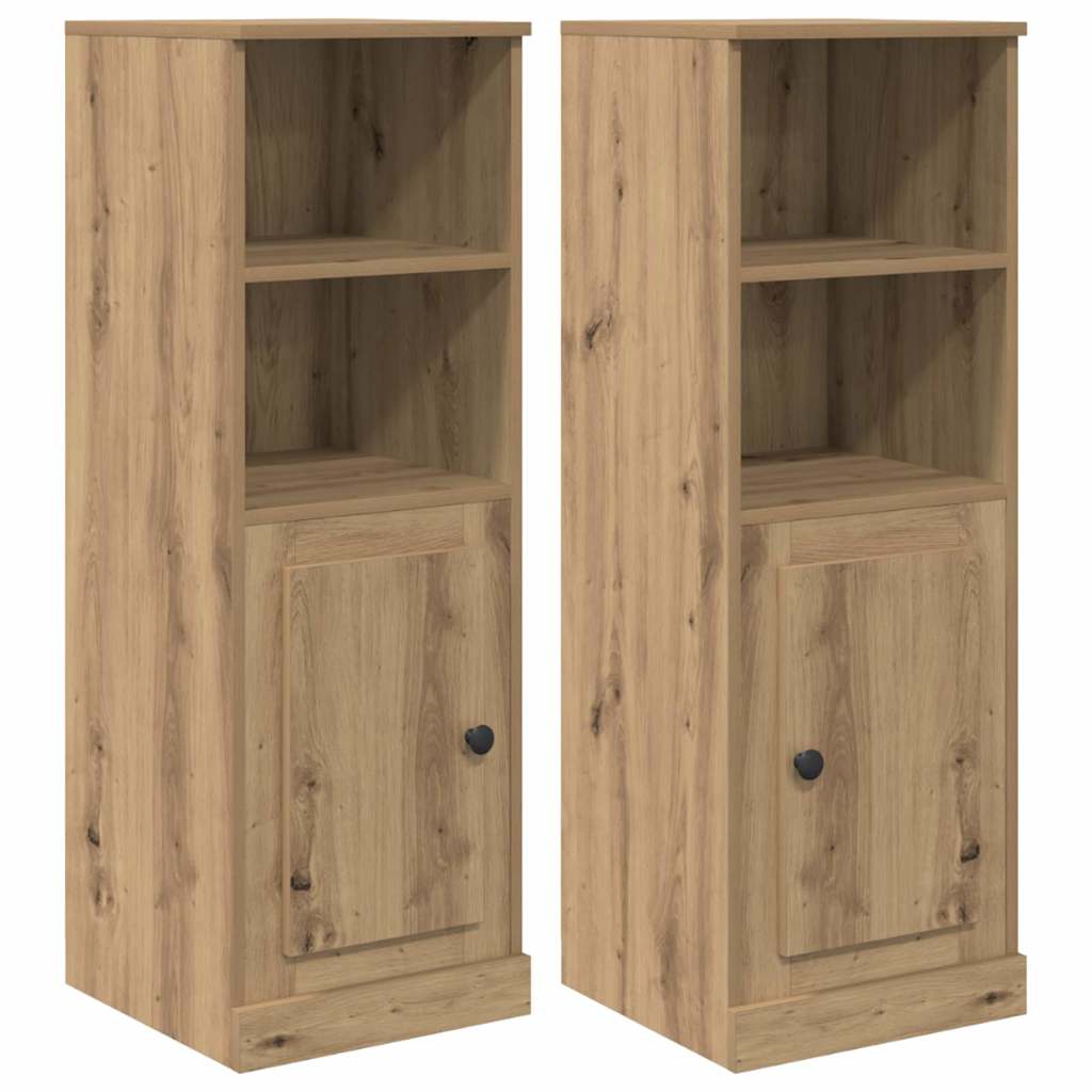 Skåp med Låda 3 Pcs Ek Konstruerat Trä