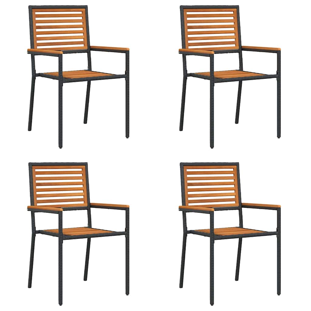 Trädgårds Stapelbara Stolar 4 Pcs