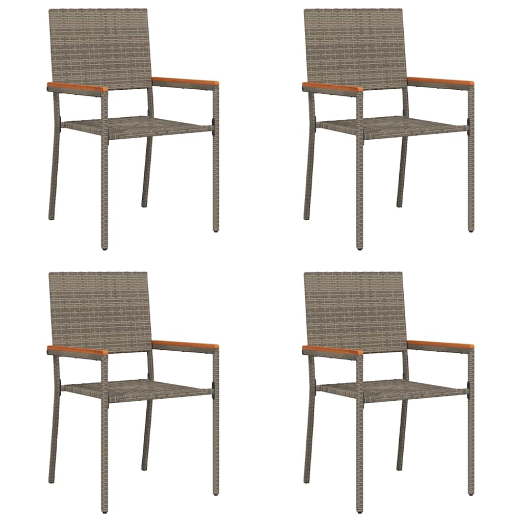 Trädgårds Stapelbara Stolar 4 Pcs