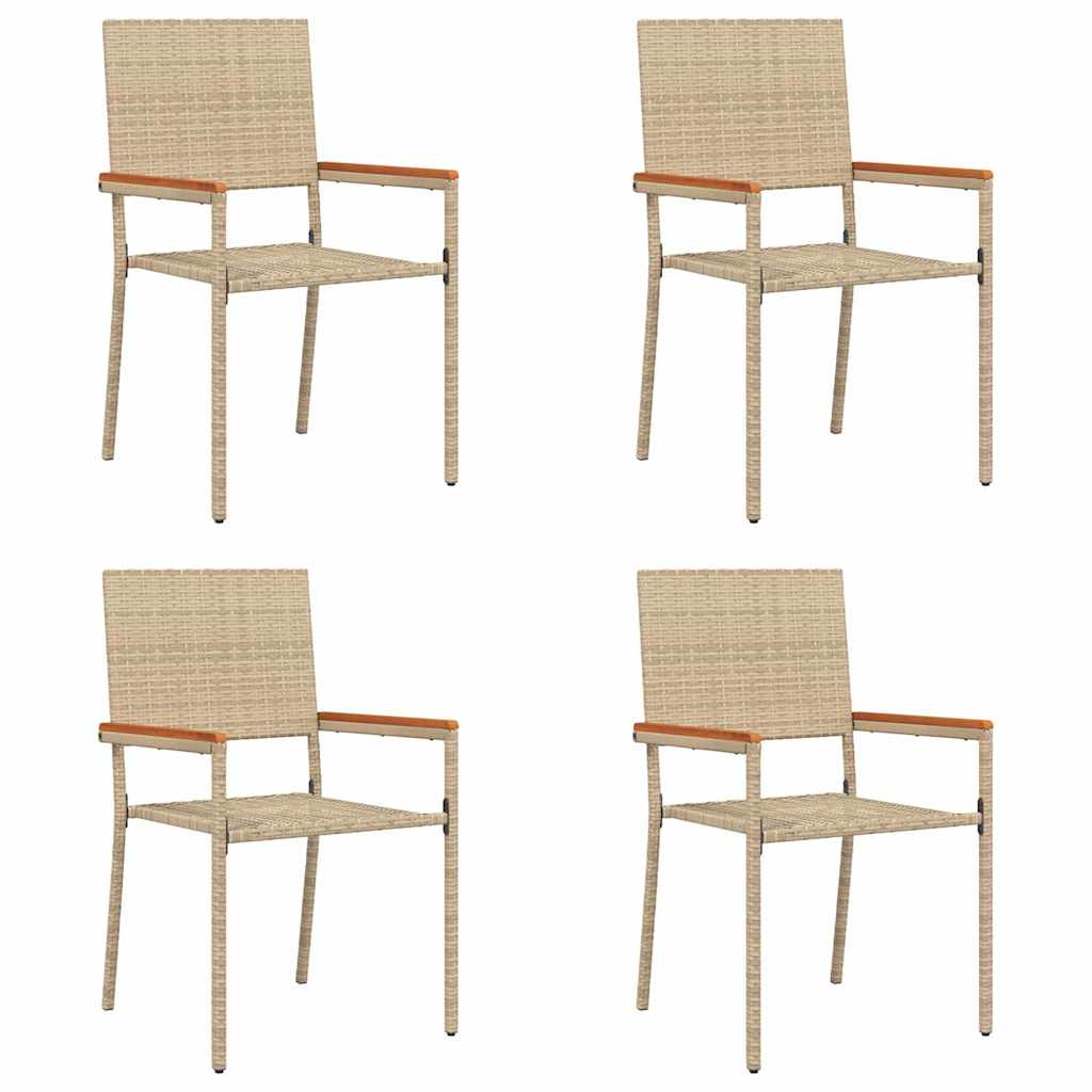 Trädgårds Stapelbara Stolar 4 Pcs