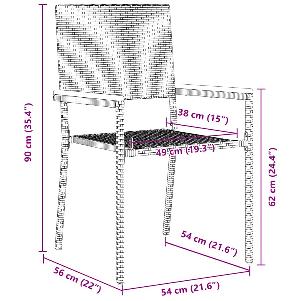 Trädgårds Stapelbara Stolar 4 Pcs