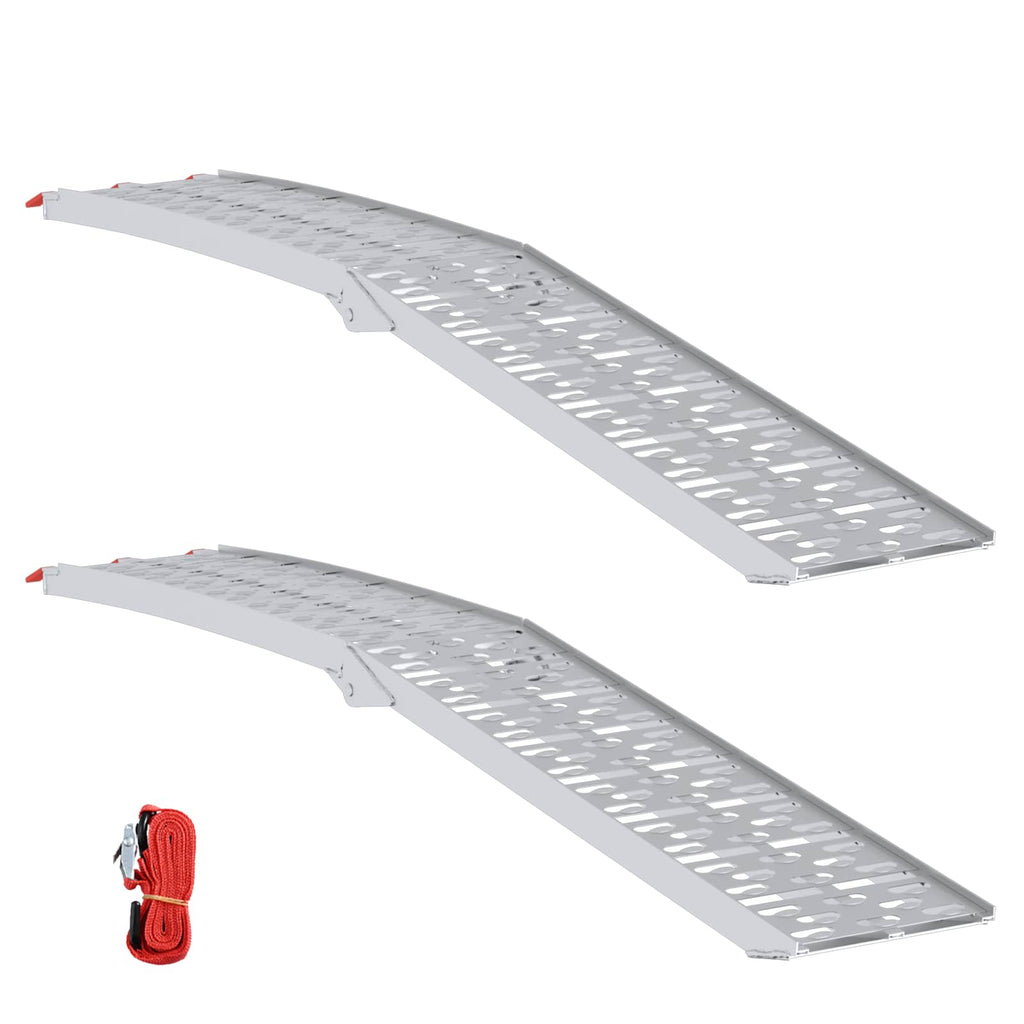 Hopfällbar Motorcykelramp 340 Kg Per Ramp Silver Aluminium