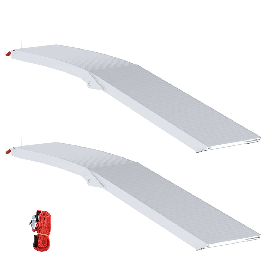 Motorcykelramp 680 Kg Silver Aluminium
