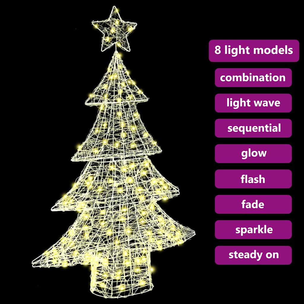 Julgran 100 Led-Lampor Varmvit 120 Cm Akryl