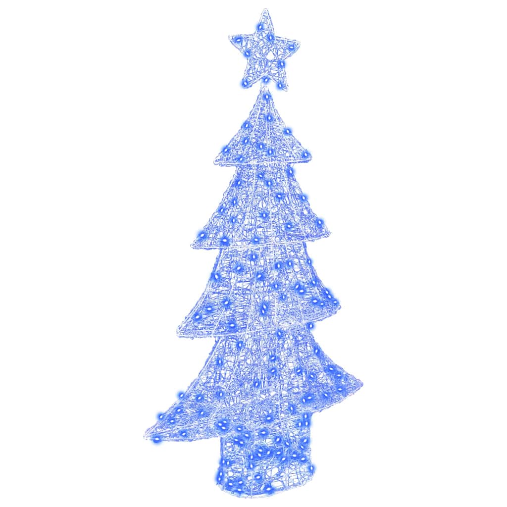 Julgran 160 Led-Lampor 150 Cm Akryl Blå Glas