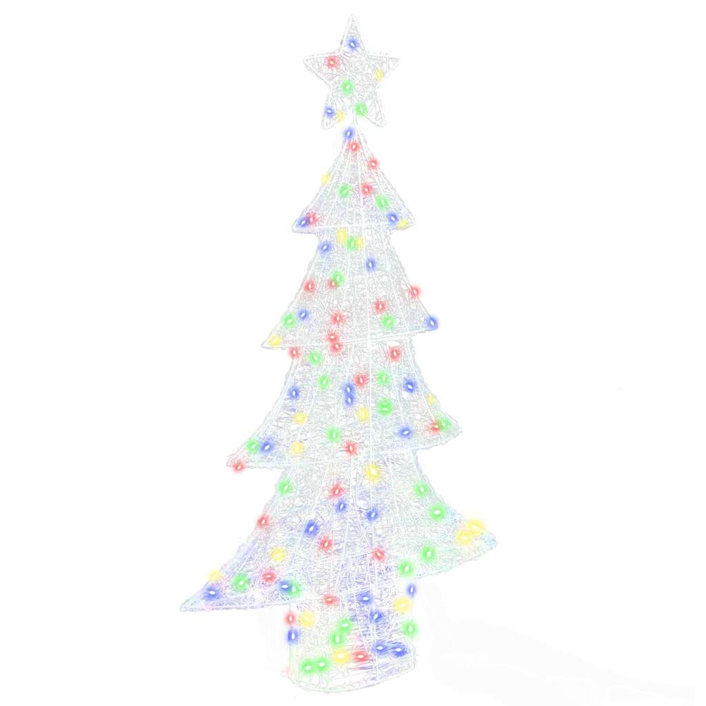 Julgran 160 Led-Lampor Flerfärgsdesign 150 Cm Akryl Flerfärgad Glas