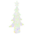 Julgran 240 Led-Lampor Flerfärgsdesign 180 Cm Akryl Flerfärgad Glas