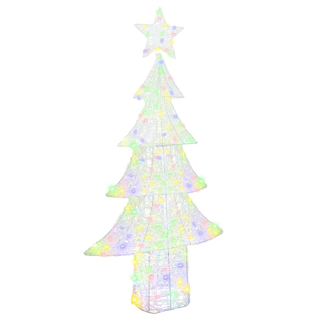 Julgran 240 Led-Lampor Flerfärgsdesign 180 Cm Akryl Flerfärgad Glas